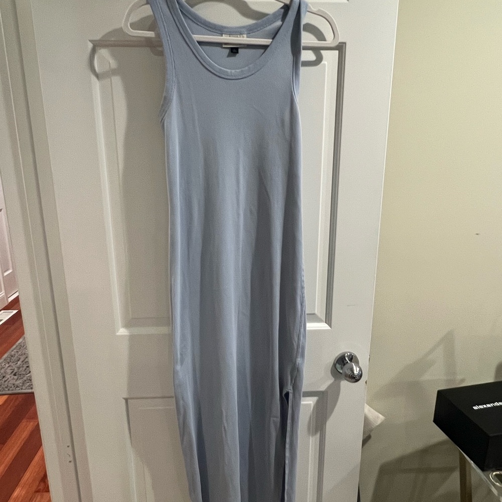 Universal Thread Pale Blue Ribbed Tank Maxi Dress